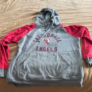 Fanatics Gray and Red California Angels Hoodie